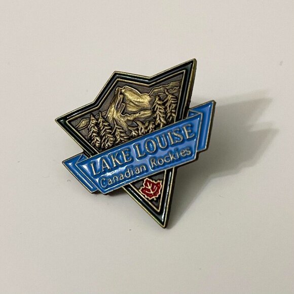 Lake Louise Skiing Lapel Hat Pin Canadian Rockies - Picture 6 of 7